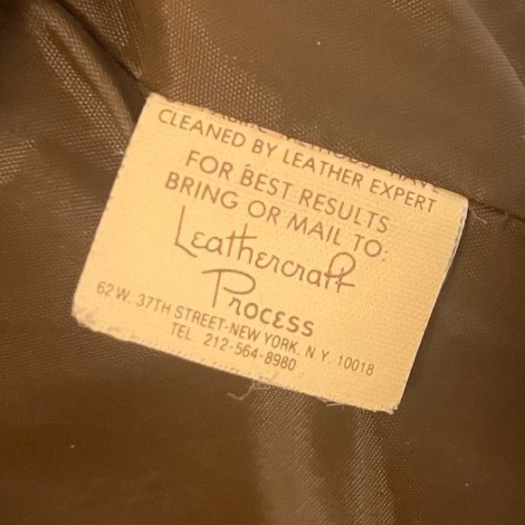 Vintage Genuine Leather Jacket Chocolate Brown Button Up Faux Fur Lining - Picture 8 of 9